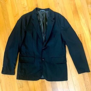 Gap Medium Navy and Purple Pinstripe Jacket